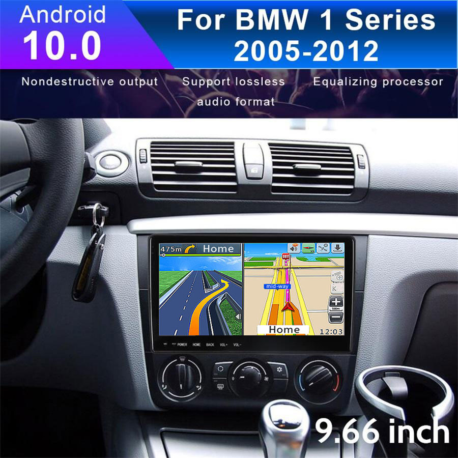 Car Navigator For BMW 1 series 2005-2012 9 Inch HD Touch Screen Android 10 Auto Stereo Radio Audio Smart Voice Multimedia Video Player-image-664997354