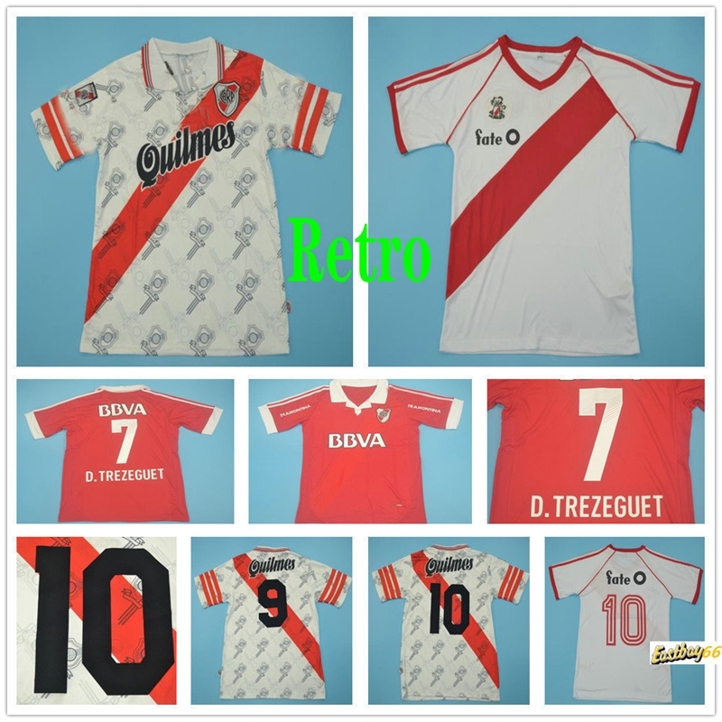 

1986 1995 1996 2012 2013 Retro River Plate Soccer Jerseys Caniggia Salas Crespo Francescoli D.trezeguet Vintage 86 95 96 Football Kit, Black;yellow