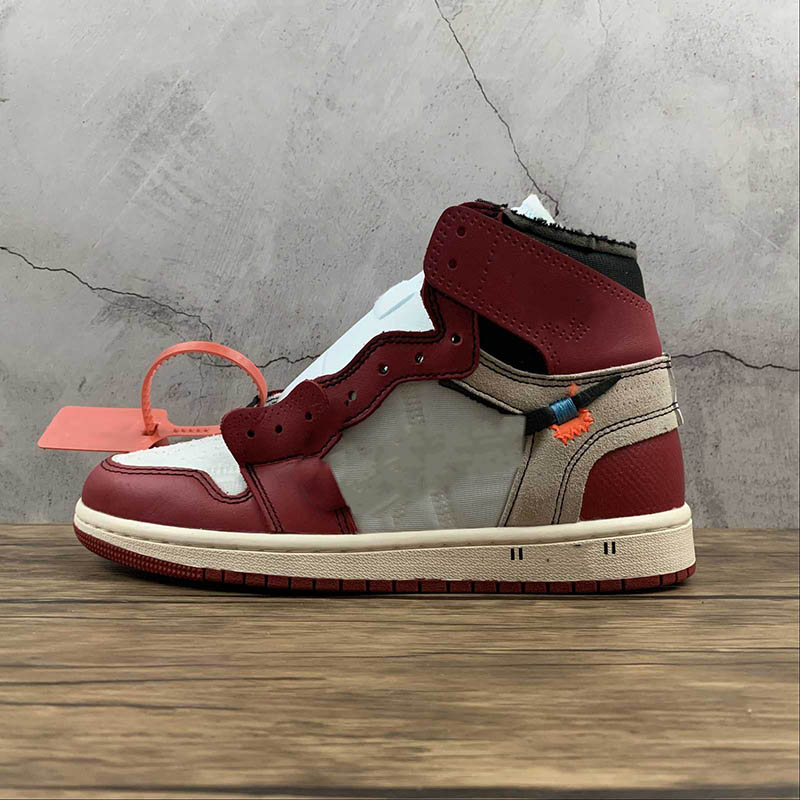 

2021 High OG 1 1s Joint Name Men Woman Basketball Shoes White Gym Red Black Sports Sneakers With Box