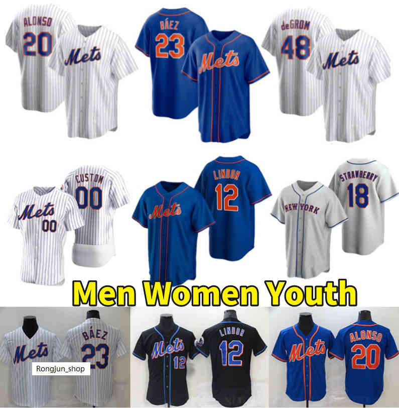

Custom Mets Max Scherzer Jersey 20 Pete Alonso New 12 Francisco Lindor York 48 Jacob deGrom 1 Jonathan Villar Mike Piazza Jeff McNeil, Men color 1