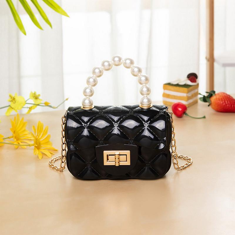 

2021 New Female Temperament Handbag Shoulder Diagonal Women Fashion Bag All-match Chain Lingge Jelly PU Leather Messenger Bag, Yellow