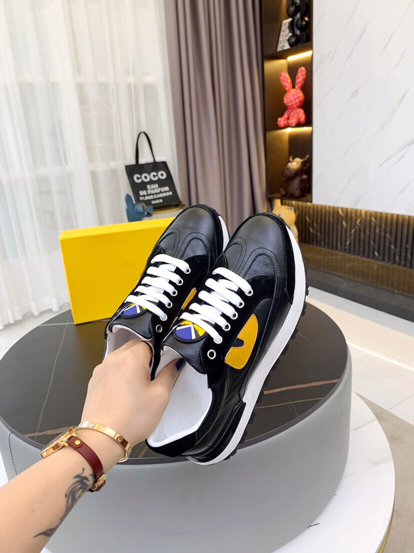

2021 Men Wholesale New Designer Shoes Outdoor Casual Sneakers Platform Brand Genuine Leather Trainers Flat Shoes Size 38-44, Black
