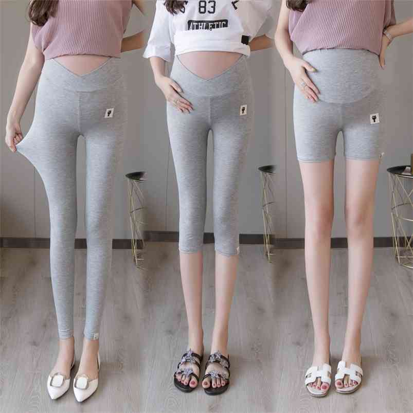 

Spring Summer Cat Maternity Leggings Pants Pregnant Underpants Thin Soft Shorts Clothes For Women 210721, White02