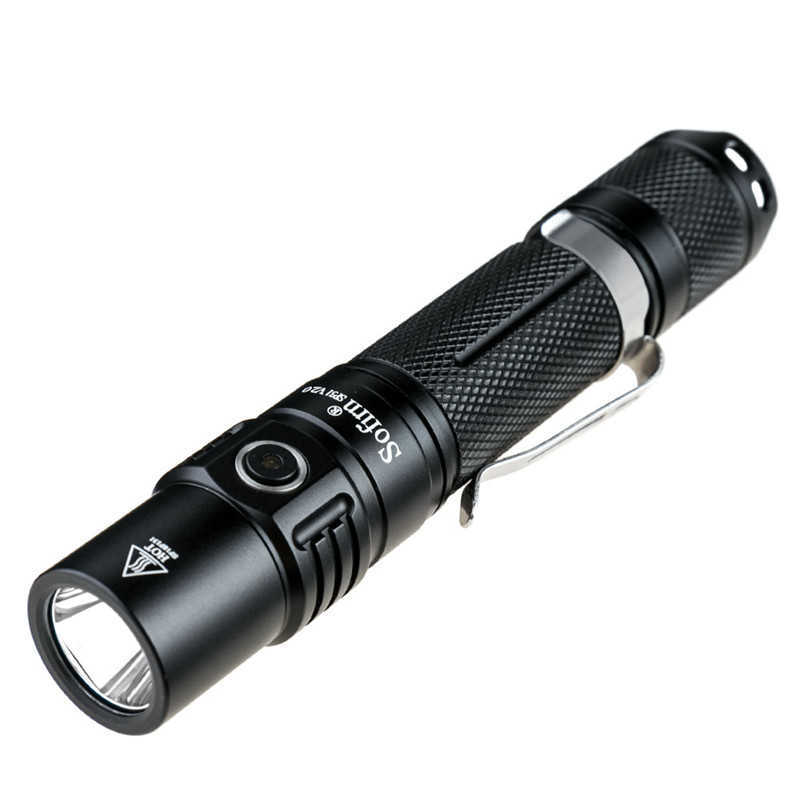 

Sofirn SP31 V2.0 Powerful Tactical LED Flashlight LH351D 90 CRI with Dual Switch Power Indicator 18650 1200lm 210608, 5000k