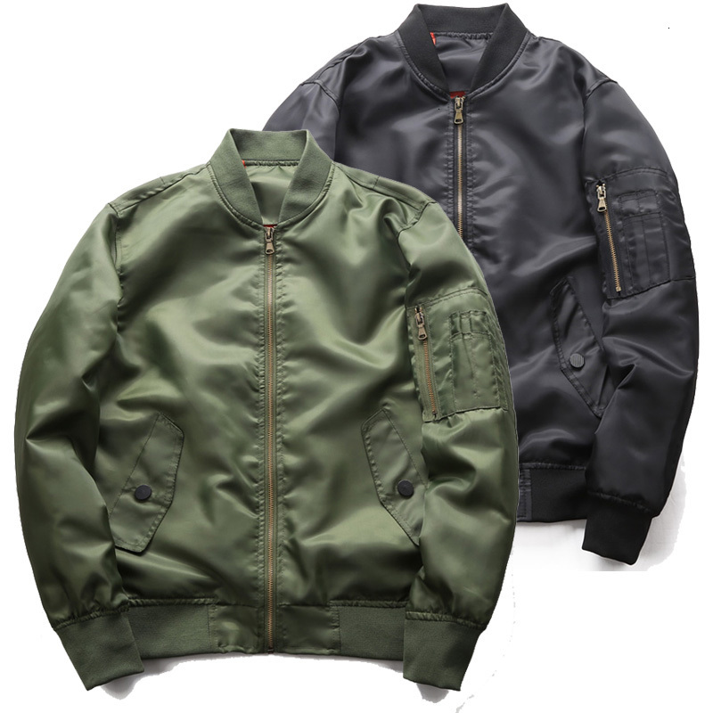

2021 New Autumn Men Slim Fit Male Wear Casual Windbreaker Man Pilot Jacket Army Green Thin Coat Outwear Fashion Clothing 81KJ, Kd2782thinblack
