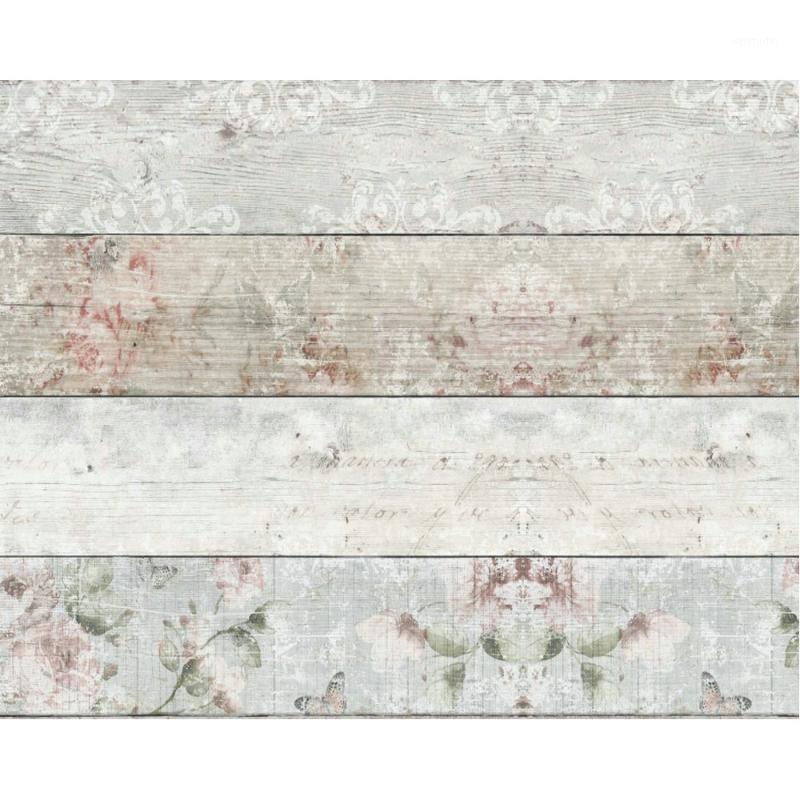 

Party Decoration Floral Pattern On Gray Wooden Board Backdrop Baby Shower Room Decor Po Booth Studio Prop