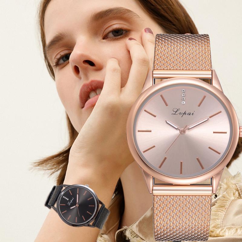 

Wristwatches Lvpai Women's Casual Quartz Silicone Strap Band Watch Analog Wrist Automatic Luxury Women, As the picture shows