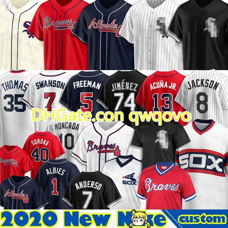 

74 Eloy Jimenez White Sox Jersey 8 Bo Jackson 10 Yoan Moncada 72 Carlton Fisk 79 Jose Abreu 35 Frank Thomas 30 Nomar Mazara Baseball, Blue;black
