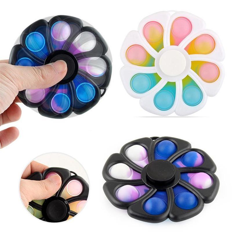 

Push it Fidget Toy Eight-leaf Flower Finger Top Rodent Pioneer Bubble Music Decompression Toys