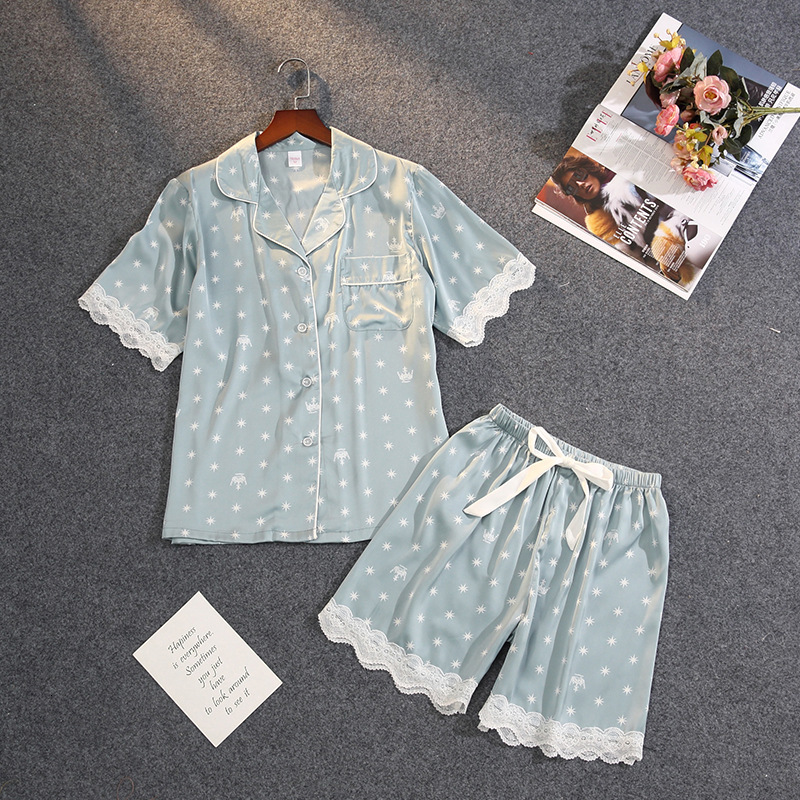 

Young Lady at 2pcs Fitz Competed to Cut His Neck Shirt Shorts Short Star Dress Printer U0q6, Green