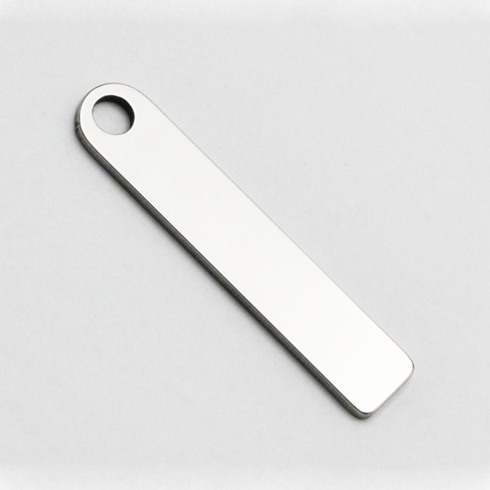 

100pcs/lot Stainless Steel Dog Tags Linear Shaped Anti-lost Tags Pendants with Frosted Surface Wholesale