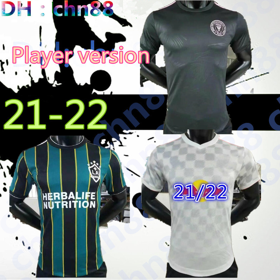 

MLS player version 21 22 LA Galaxy soccer jersey Red football shirts 2021 2022 Miami CF CHICHARITO jerseys Higuain, Black;yellow