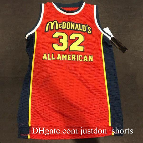 

McDonalds All American retro LeBron James #32 Red Retro Basketball Jersey Mens Stitched Custom Number Name Jerseys A1, Black;red
