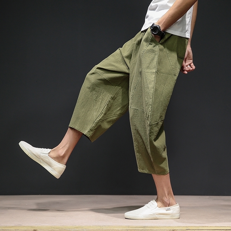 

2021 New Men Harajuku Mens Summer Joggers Pants Male Vintage Style Sweatpants Fashions KKOW, Green
