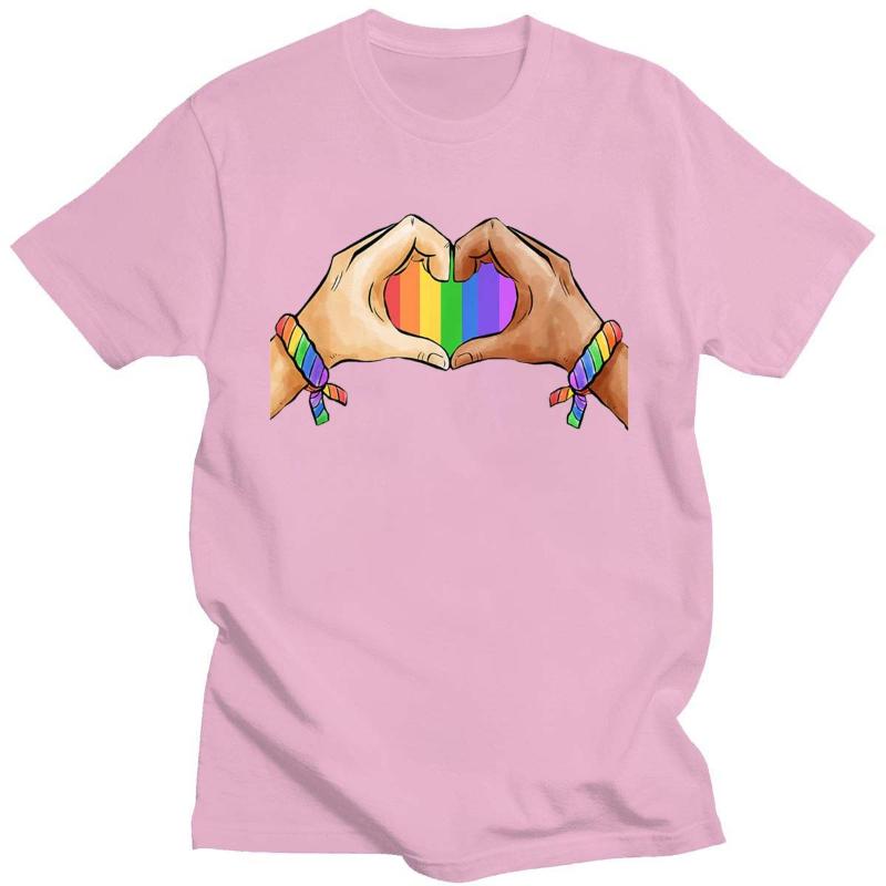 

Summer Unisex Men's T-Shirts Single Product Rainbow Heart Print Cotton Round Neck Short Sleeve Tees Shirt Daily Casual Tops, Light blue