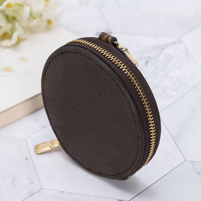 

women crossbody purses lady tote Handbags Coin Purse one item Genuine leather material Stainless steel zipper Fashion decoration 9*2 bags, Brown flower 9cm*2cm