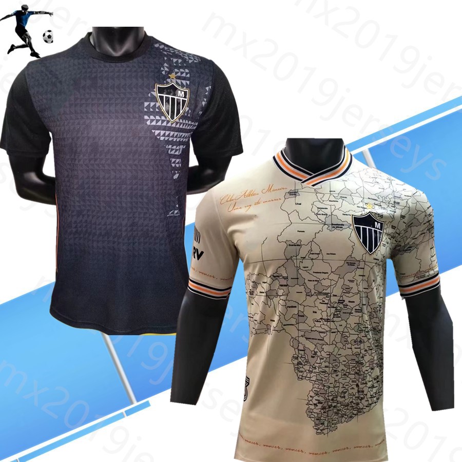 

Edition black Atlético 2021 2022 Atletico Mineiro HOME men Soccer Jersey special 21 22 Fred Cazares Otero Moura Elias Robinho Valdivia Adils, Black;yellow