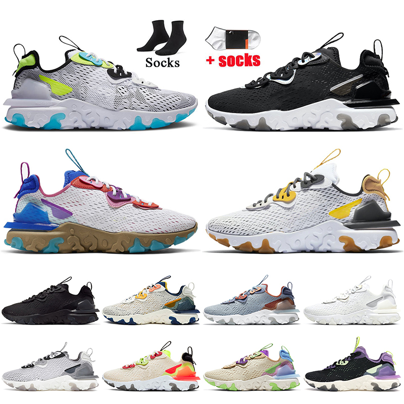 

Authentic Fashion NIK Epic Running Shoes React Vision Triple White Black Iridescent Vast Grey Worldwide Photon Dust Reacts Element 55 87 Women Men Trainers Sneakers, D44 undercover purple blue 36-45