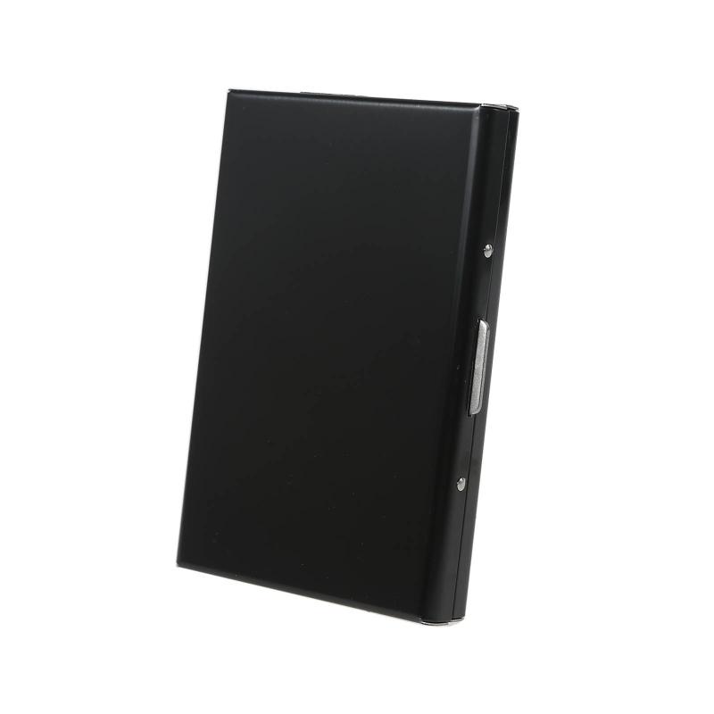 

Card Holders Stainless Steel Case Metal ID Cards Protector Blocking Signals Wallets Business Holder For Women MenCard, Silver