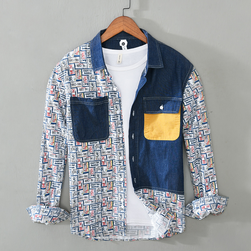 

2021 100% Long-sleeve Cotton Sh Design Brand Men's Shirt Comfortable Shirts for Casual Man in Male Fashion Tops W9na, Blue