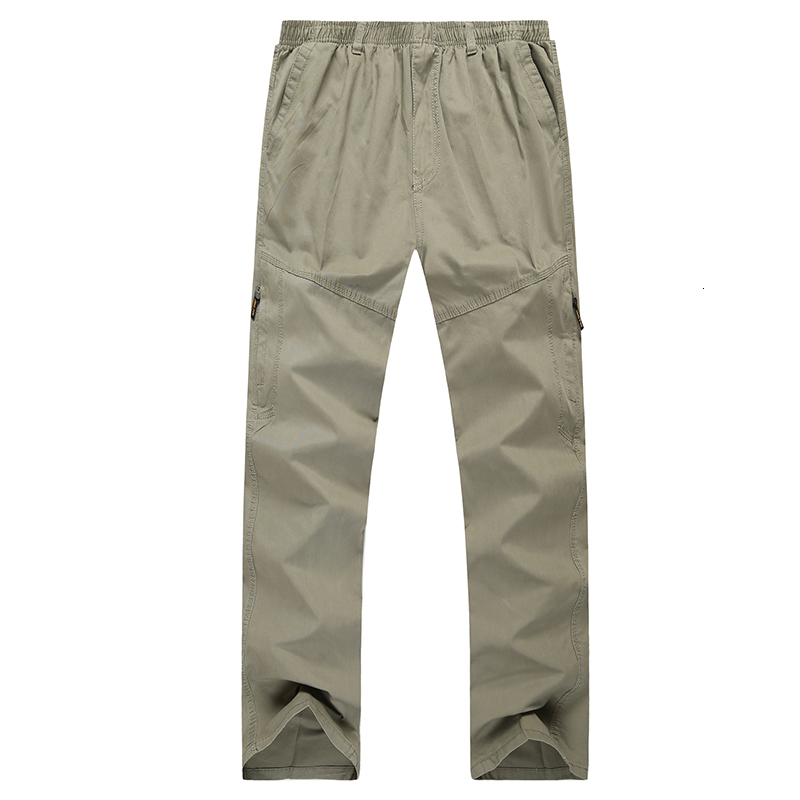 

New 2021 Summer Men's Casual Business Breathing Cotton Long Straight Corridors Plus Size 5xl 6xl Working Pants Imwg, Green.