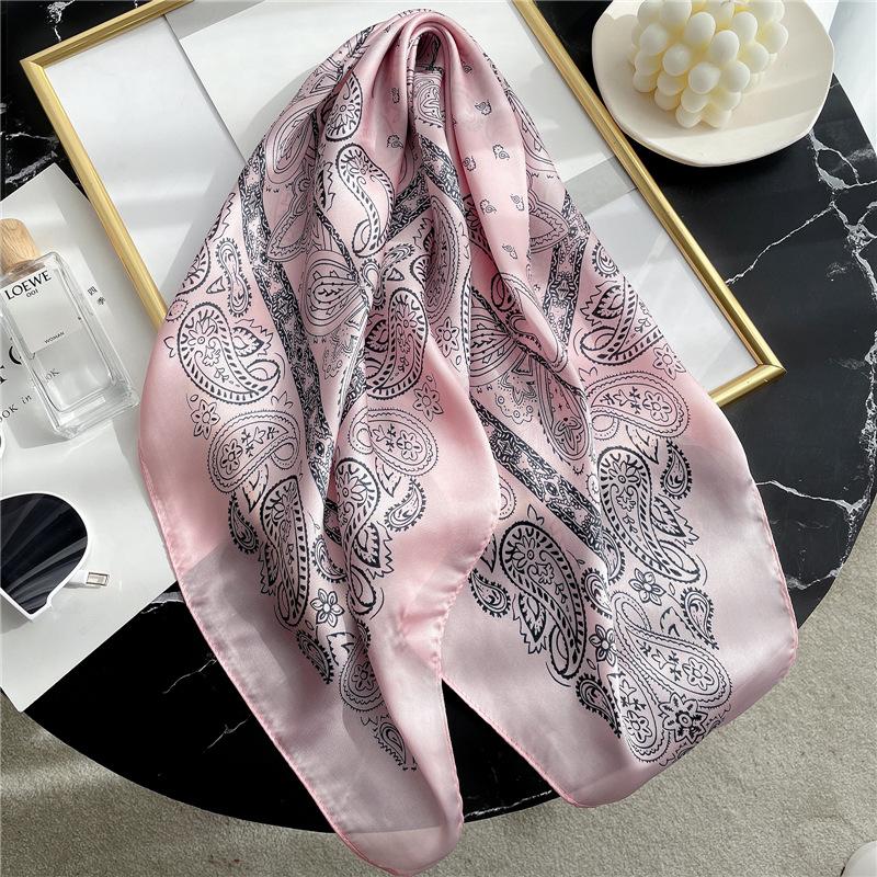 

Scarves Handkerchief Neck Scarf For Women Silk Hair Small Shawls Wraps Headband Square Head Scarfs Female