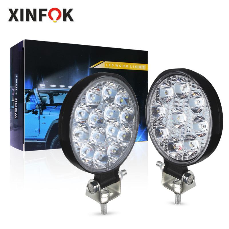 

Working Light 48W LED Work Car Front Fog 12V 24V For Truck SUV 4X4 4WD Engineering Headlights Off-road Round Headlamp