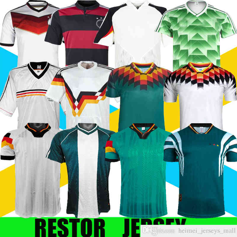 

World cup 1982 1990 1992 1994 1988 Germany Retro Soccer Jersey Littbarski BALLACK KLINSMANN Matthias 1998 2014 shirts KALKBRENNER 1996 2004, 1996 home