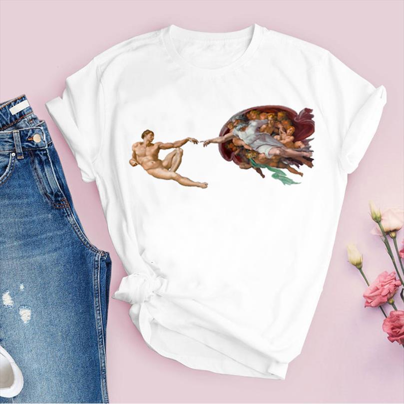 

men graphic aesthetic kawaii painting t shirt mens 90s cute summer autumn print lady tees clothing female, White;black