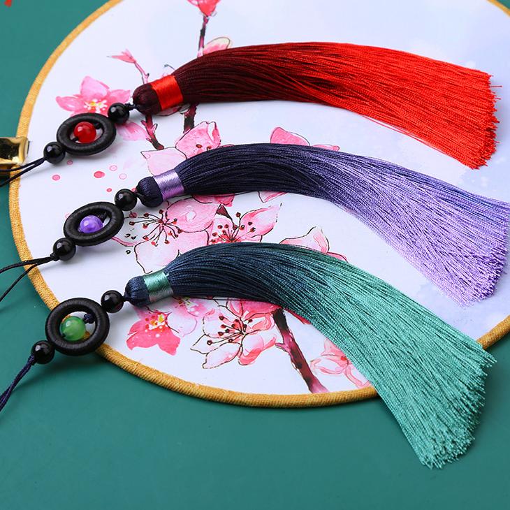 2pcs Silky Tassels Pendant DIY Jewelry earring handicraft decoration Pendant