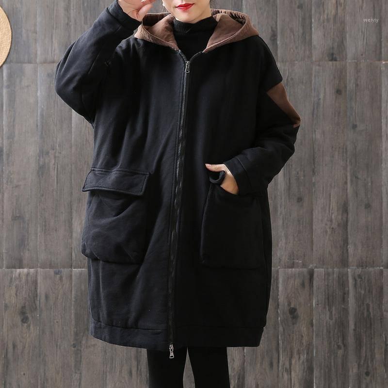 

Women's Jackets 2021 Autumn Women Jacket Casual Basic Coat Pocket Zipper Long Sleeve Female Windbreaker Loose Hooded Outwear X239, Huang