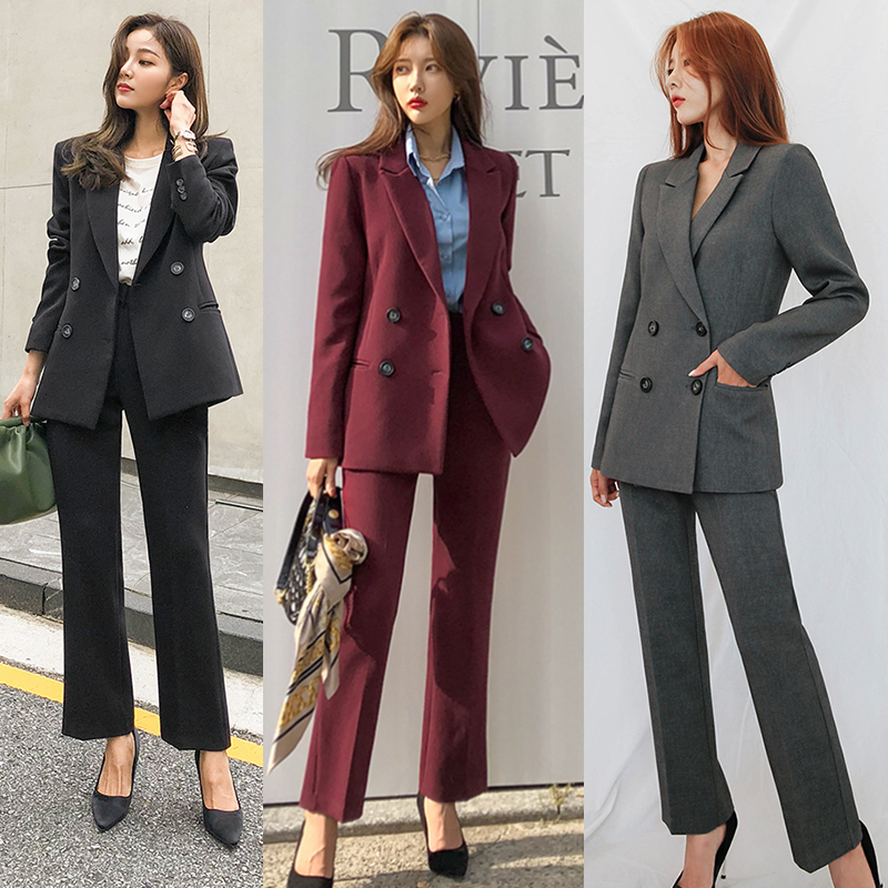 

Quality Female and Fall New Two-piece Leg Suit Nine Stitches Skinny White Spring Pants 0uxx, Black.