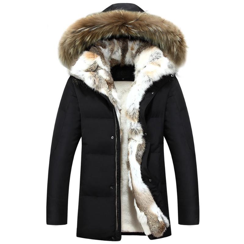 

Men's Down & Parkas High Quality Jackets Mens Winter Casual Thicken Coat Fashion Couples Jacket Women Men White Duck S-5XL, Black