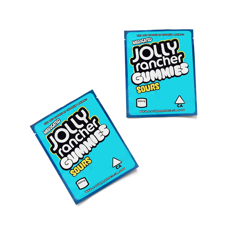 

new Jolly Rancher Gummies Bag 600mg Sour Resealable Medicated Edibles Bag Ziplock Package Mylar Bags Smell Proof Bags Packaging Bag