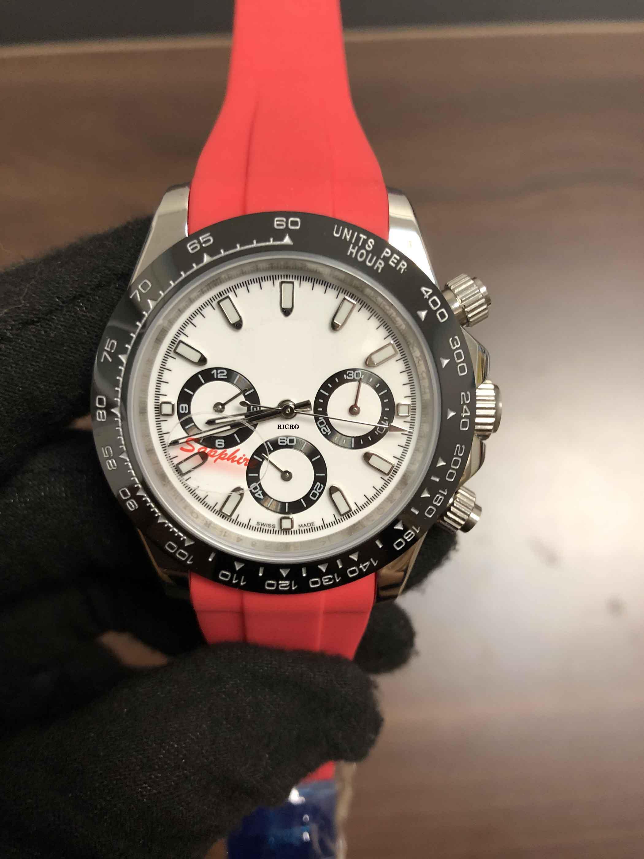 

Wristwatch, sports watch, color rubber strap, stainless steel case, folding buckle, sapphire glass, 2813 movement, mechanical automatic, Slivery;brown