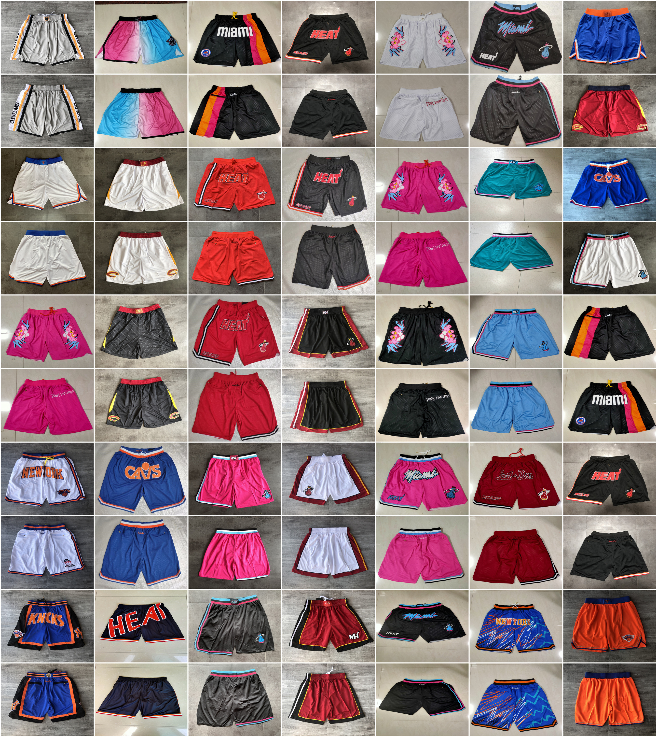 

Men Team Basketball Shorts Just Don Co-Branded Short City Version Hip Pop Sport Wear Pant With Pocket Zipper Sweatpants Pink Black Blue Orange Gray Stitched Size S, As photo