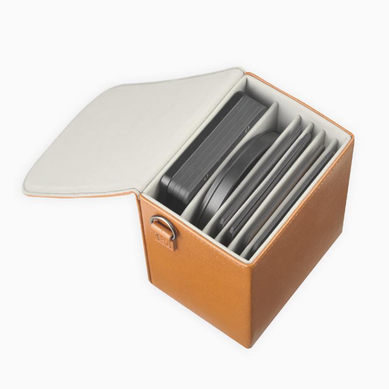 

Filter Storage Box Photographic Admission Package Portable Leather Filters Pouch Case Box Bag For Up To 6 Places 70mm