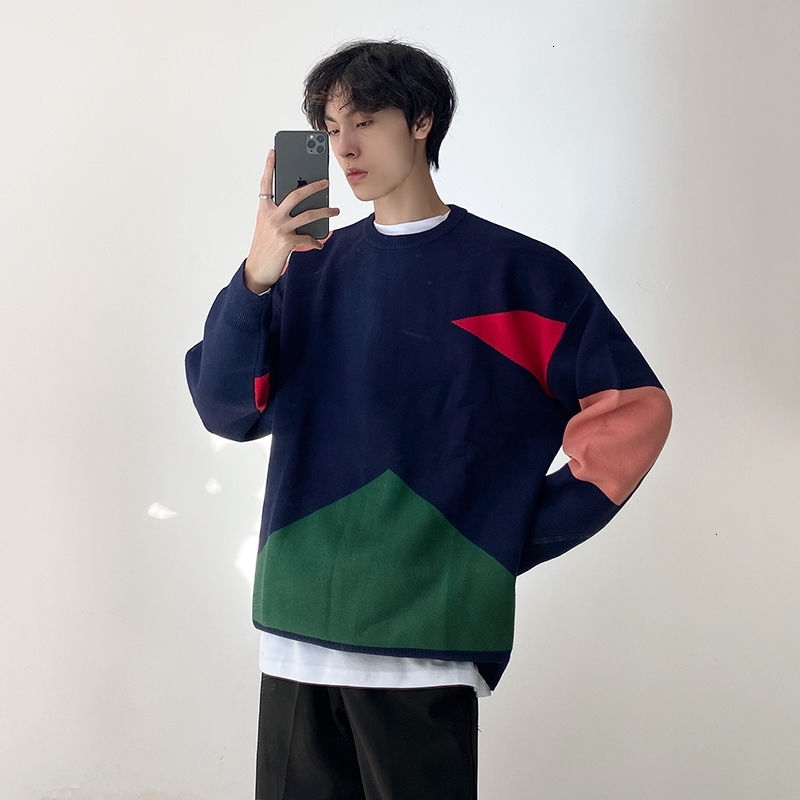 

2021 New Winter Cotton Thick Men's Warm Fashion Casual O-neck Knitted Pullover Men Wild Sweater Mens Clothes M-2xl Xnvu, Khaki