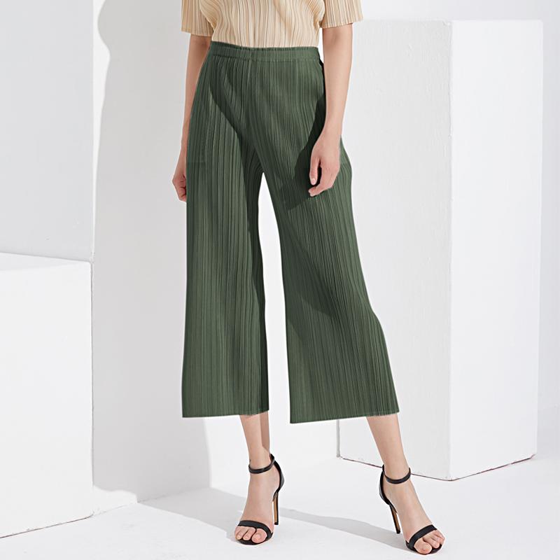 

Women's Pants & Capris Miyake Pleated Straight Loose Harem Plus Size Casual Trousers Women Korean Style Aesthetic Clothes, Beige