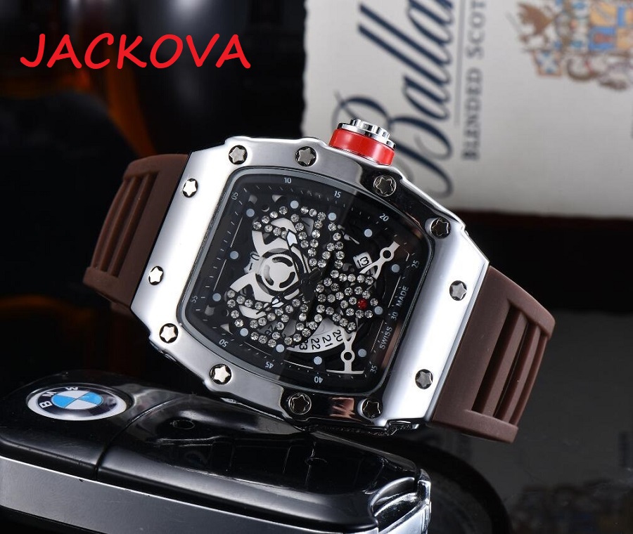 

Top quality diamonds Watch Men Luxury Designer automatic Date mens Wristwatches Sports style Military silicone Big digital Male Women Clock, As pic