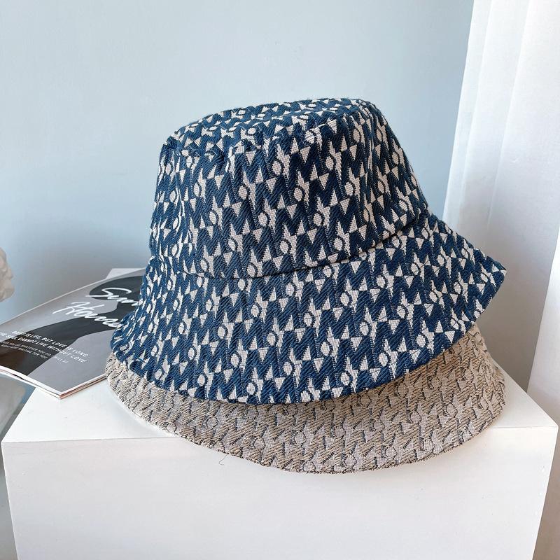 

Beanie/Skull Caps European And American Bucket Hat Women's Autumn Denim Fashion All-Matching, Khaki