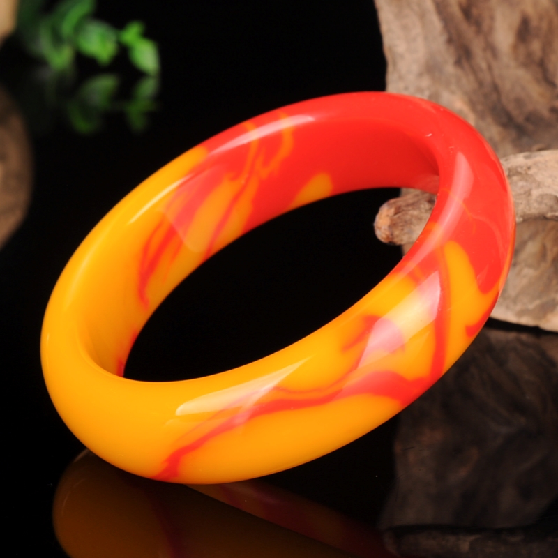 

Genuine Natural Color Jade Bangle Red Yellow Bracelet Charm Jewellery Fashion Accessories Carved Amulet Gifts for Women Her Men