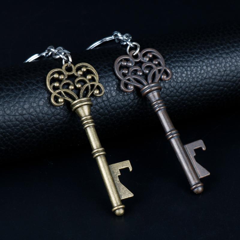

Keychains Retro Gothic Mini Bottle Openers Portable Key Shape Keychain Steel Beer Wine Opener Tool-50