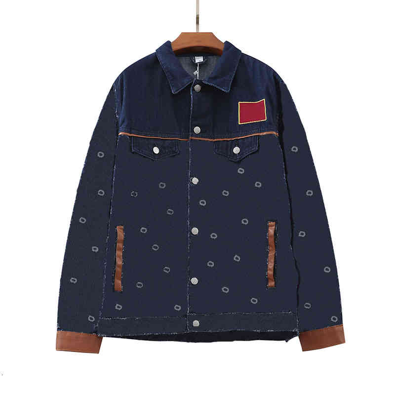 

Men's Jackets Mens Fashion Jean Jacket Cool Hip Hop Streetwear Navy Outdoor Chaqueta Casual Pattern Print Jeans Wear High Quality Coat JMV5