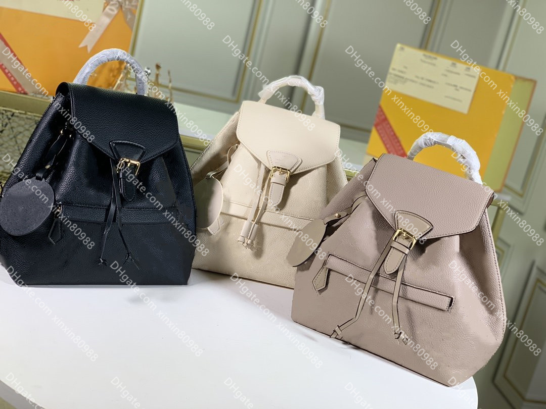 

Top-quality Montsouris Backpack Real Genuine Leather Luxury Designer Bag Women Backpacks Fashion Schoolbag Lady Satchel Shoulders Bags Purse