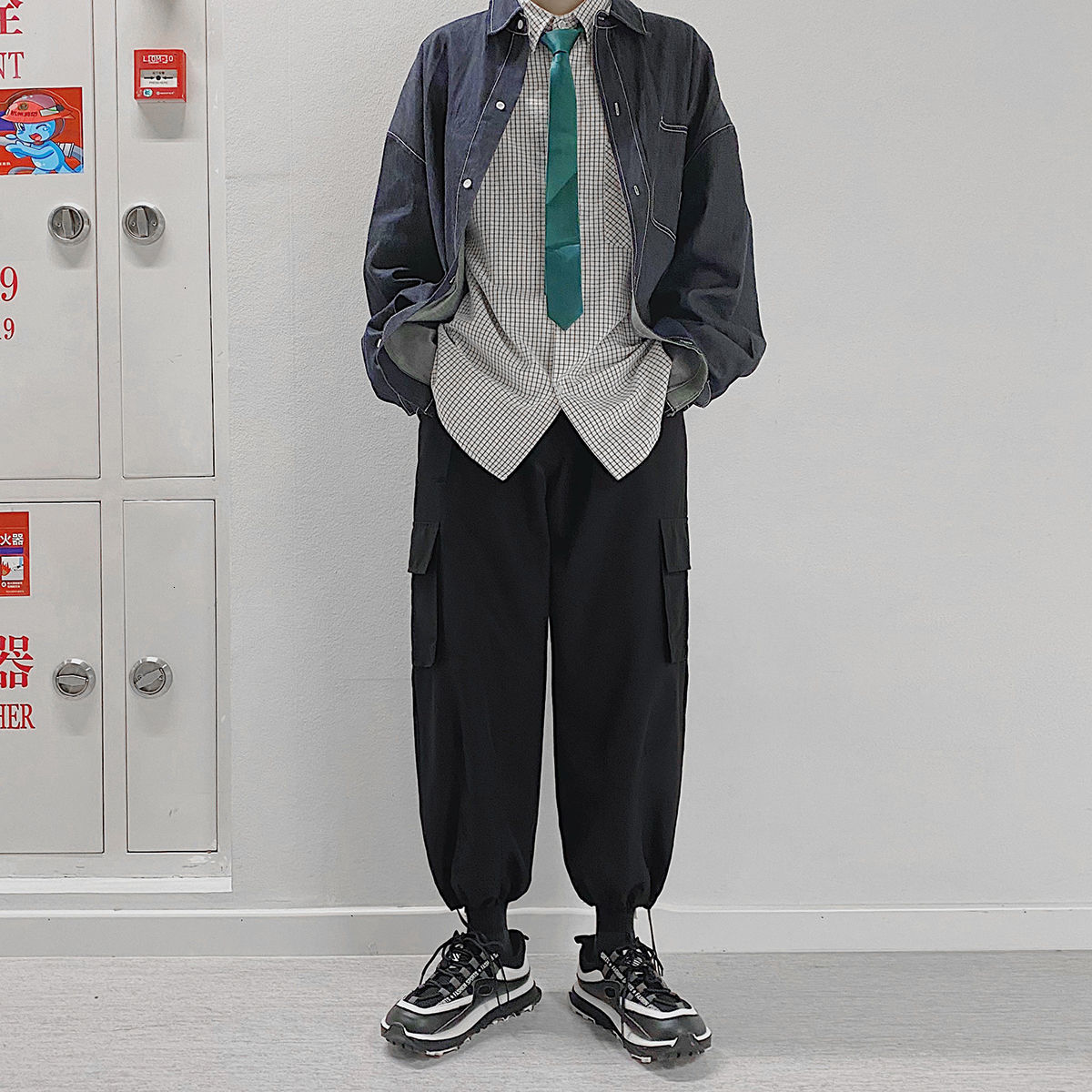 

2021 New Male Down Bound Feet Streetwear Casual Elastic Baggy Waist Hip Hop Pants 2 Sweatpants Size -5xl S8cf, Black