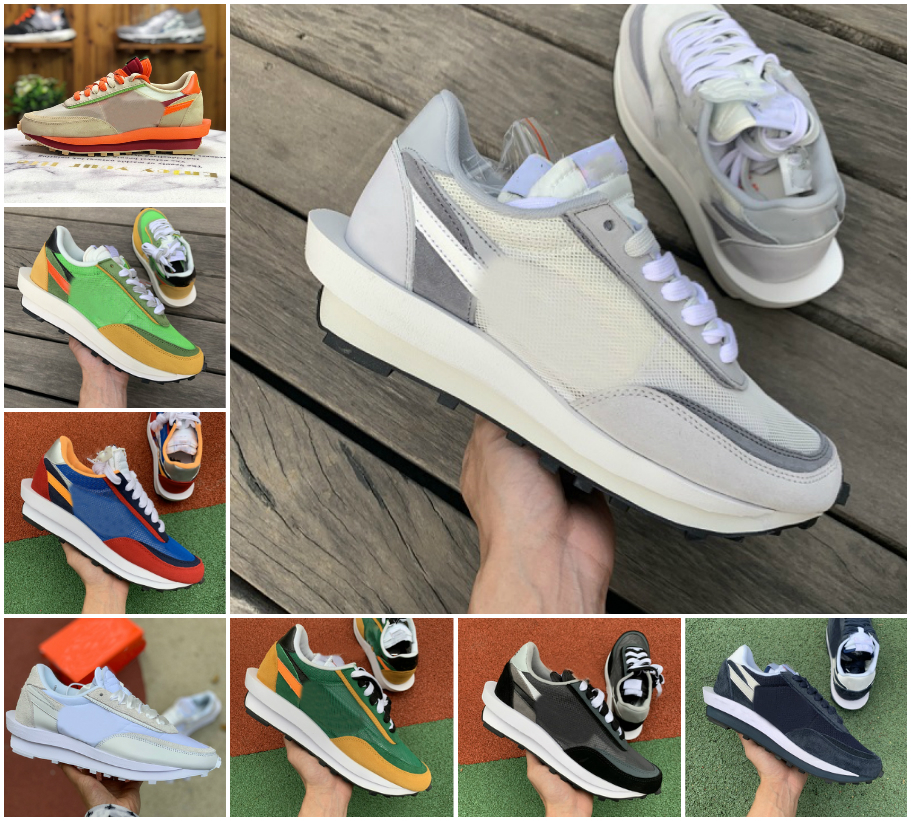 

2022 Fragment Grey Blue Void Running Shoes Bright Citron SACAiS Waffle Daybreak VaporWaffle LdV Orange Blaze Black Summit White Nylon Green Multi Trainers Sneakers, Bubble package bag