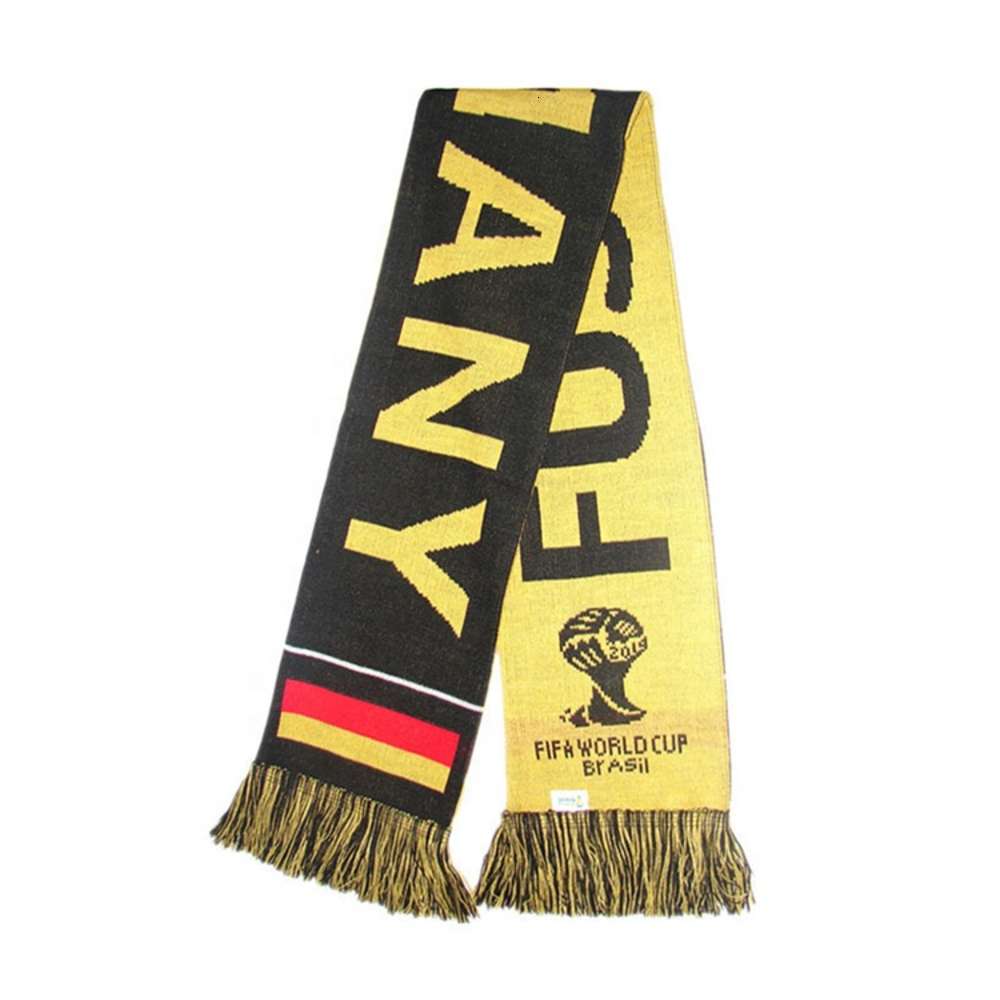 

Custom Jacquard Football Club Fan 100% Acrylic Knitted Scarf World Soccer Cup Knit Scarv