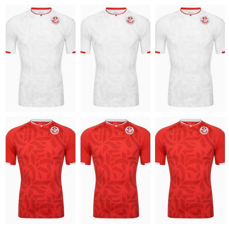 

2022 Tunisia Maillot de Foot 22 Home Red Soccer Jerseys #7 MSAKNI #10 KHAZRI Shirt away White KHALIFA SASSI Tunisia Football uniform, 21/22