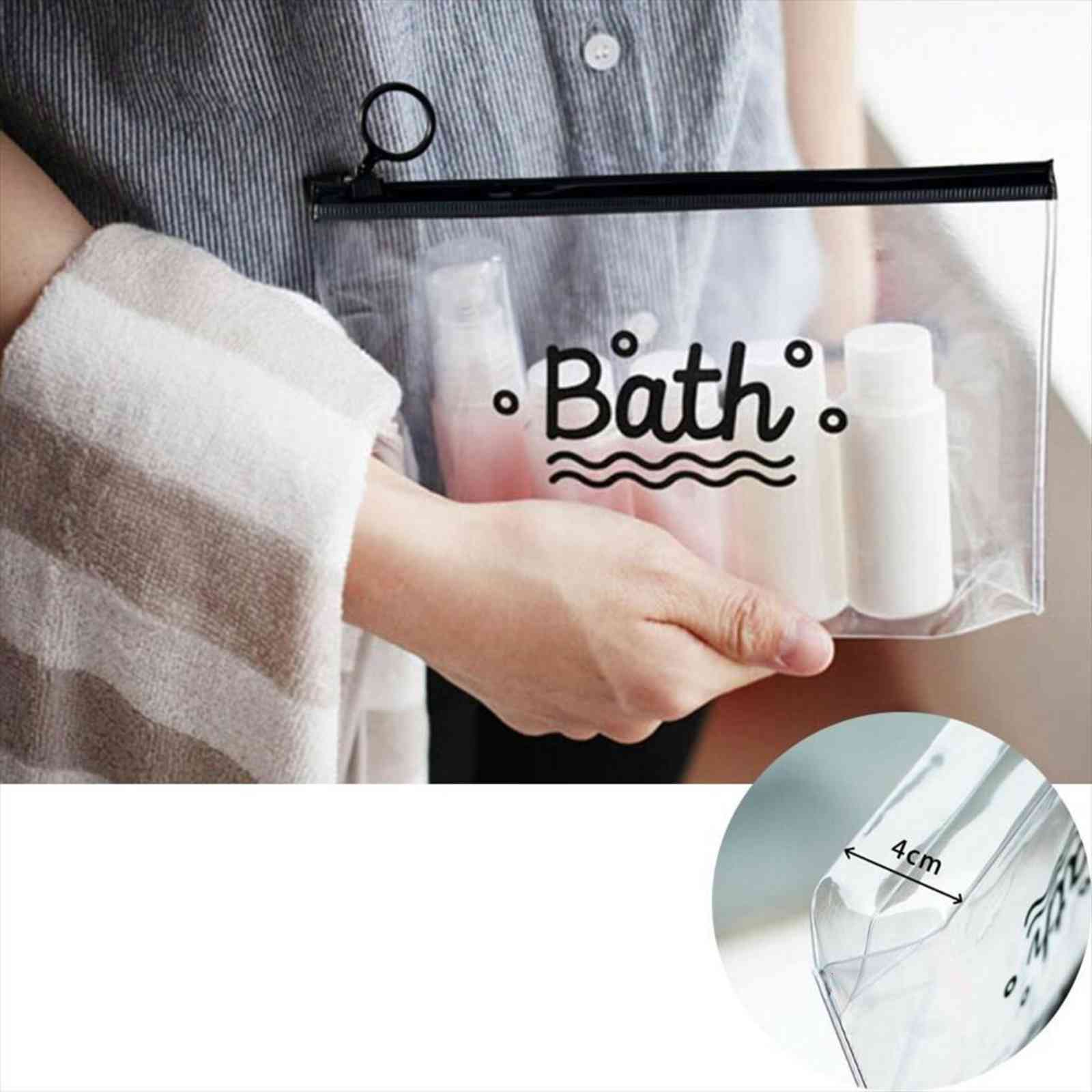

bath pvc travel cosmetic bag waterproof transparent women portable make up toiletry organizer storage case wash pouch